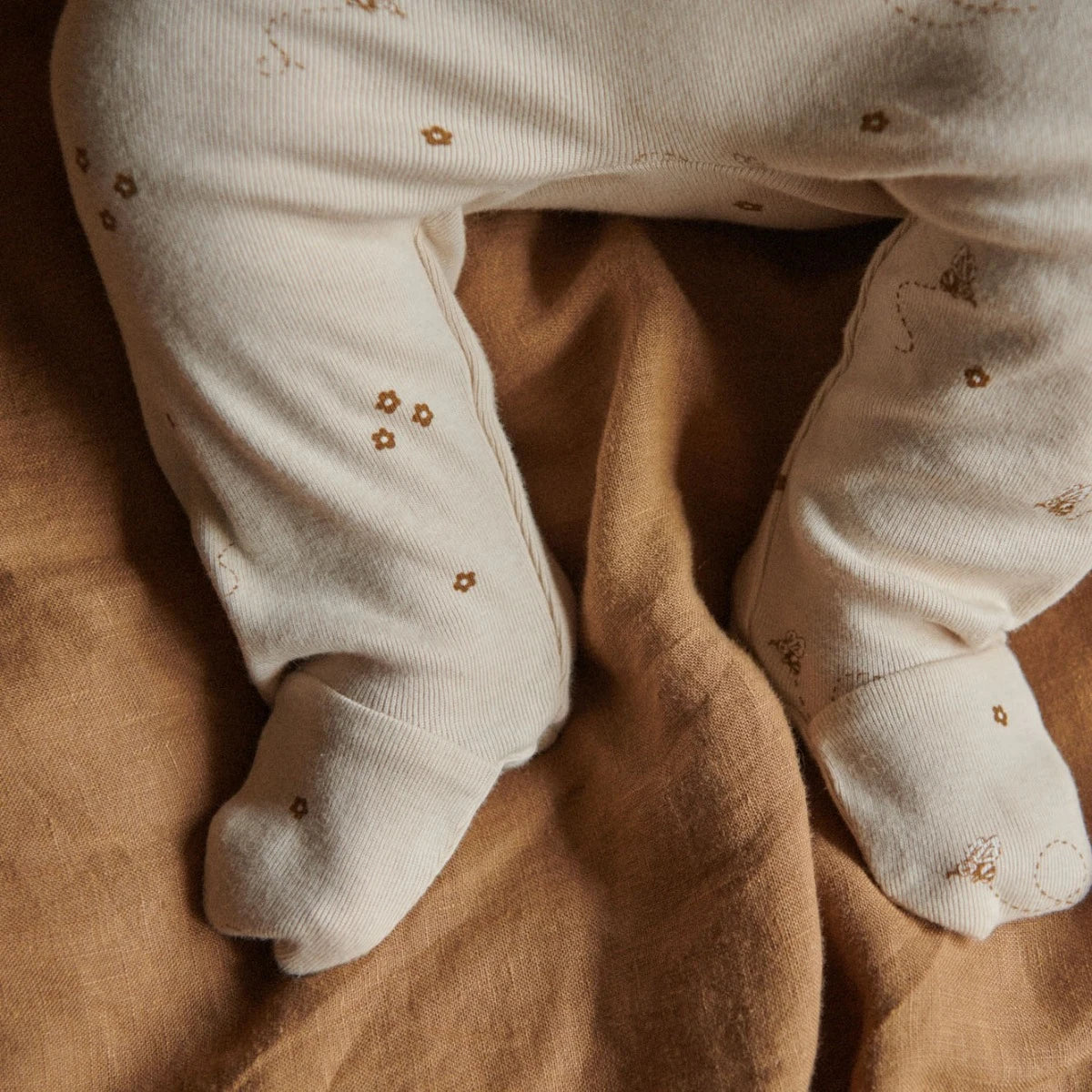 Footed Rompers - Bumble Bee