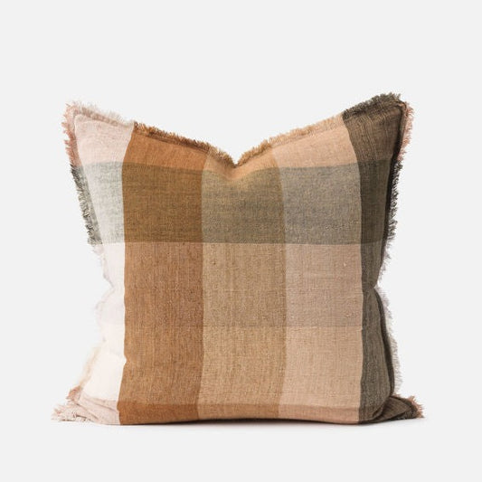 Casa Linen Cushion Cover - Pickle/Multi