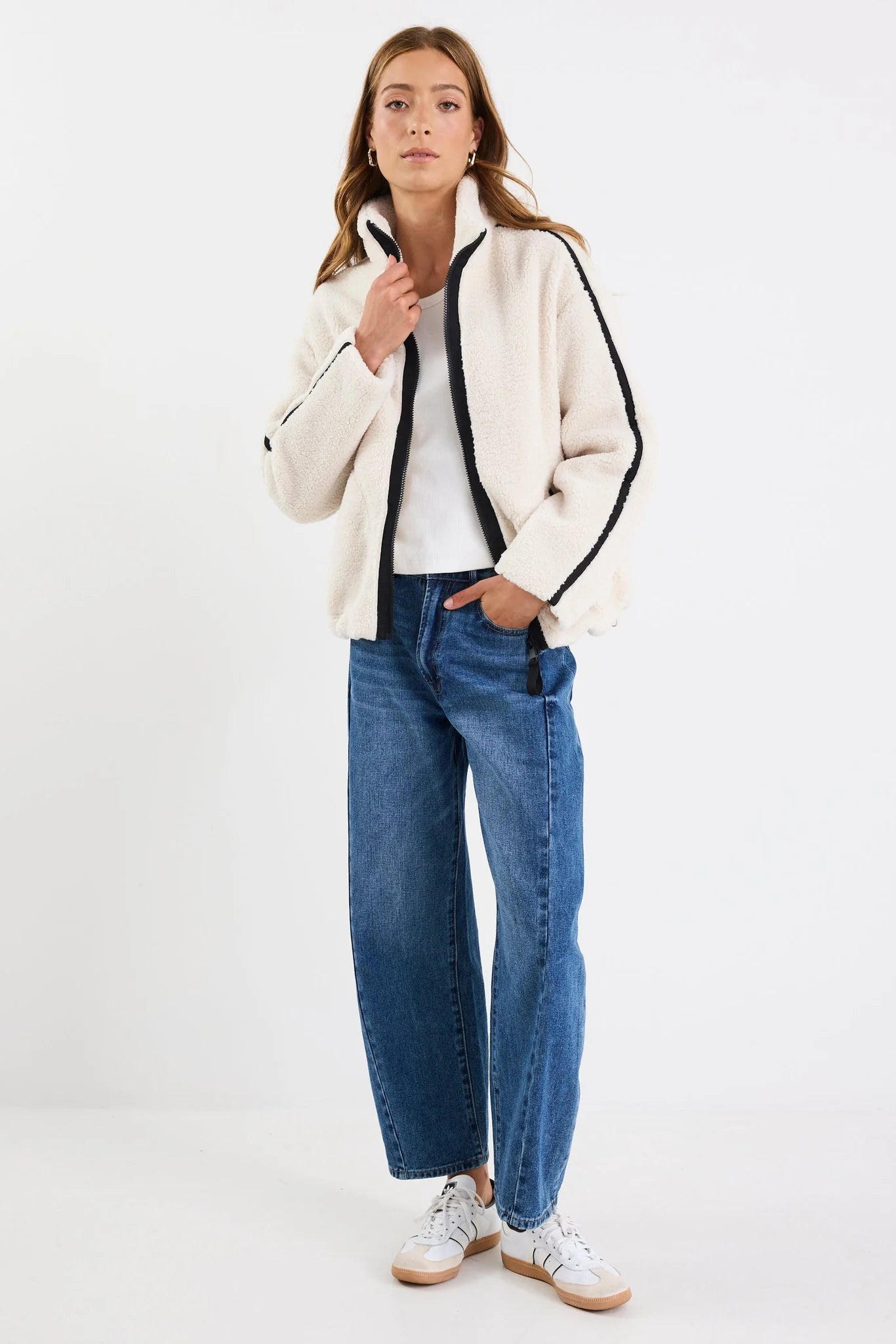 Chalet Sherpa Collared Jacket - Taupe