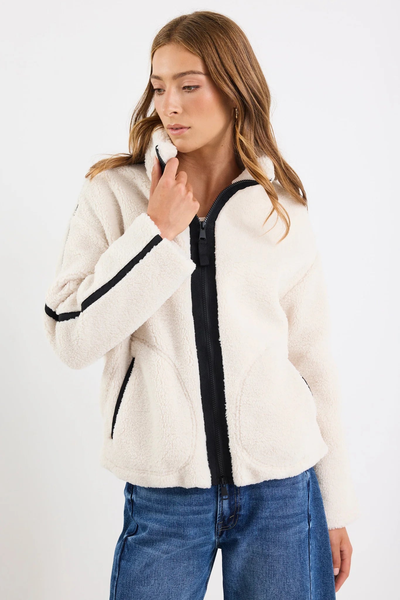 Chalet Sherpa Collared Jacket - Taupe