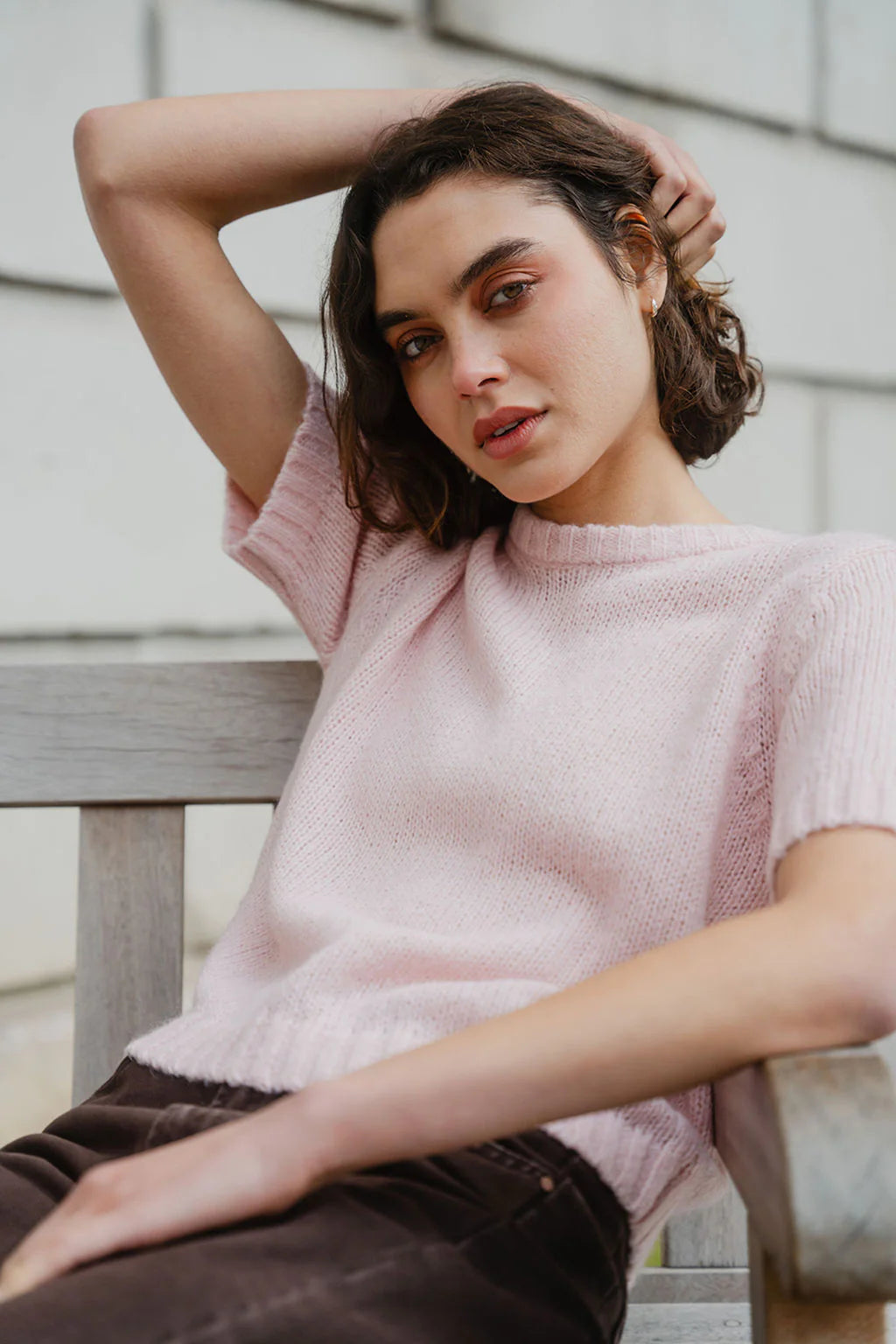 Countess Soft Knit Tee - Blush