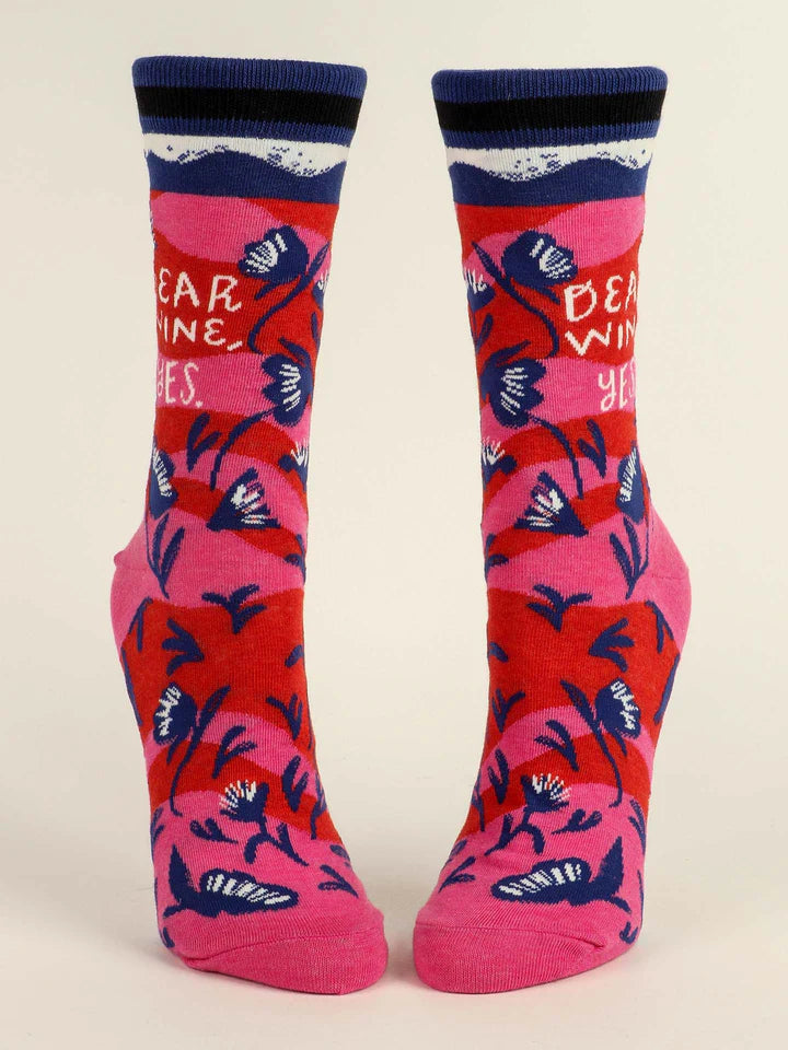 Dear Wine, Yes - Crew Socks