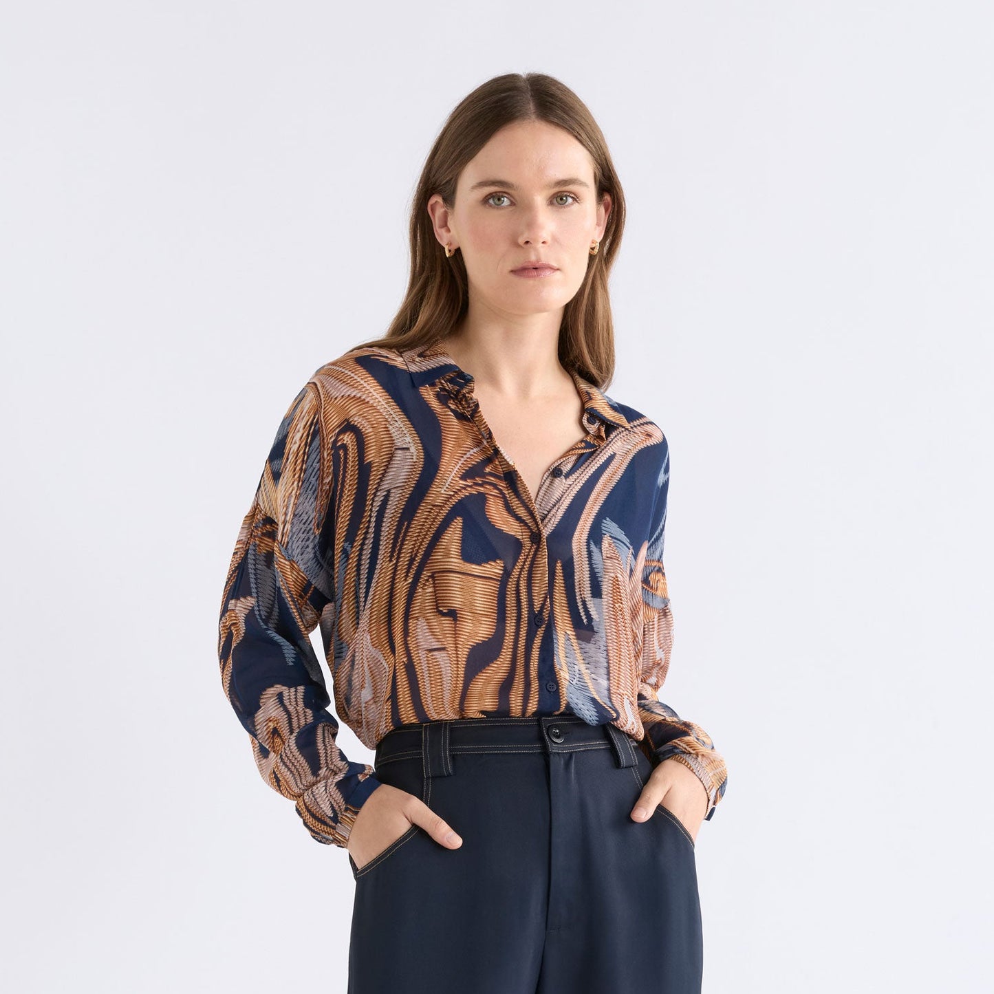 Eir Sheer Shirt - Brandr Print