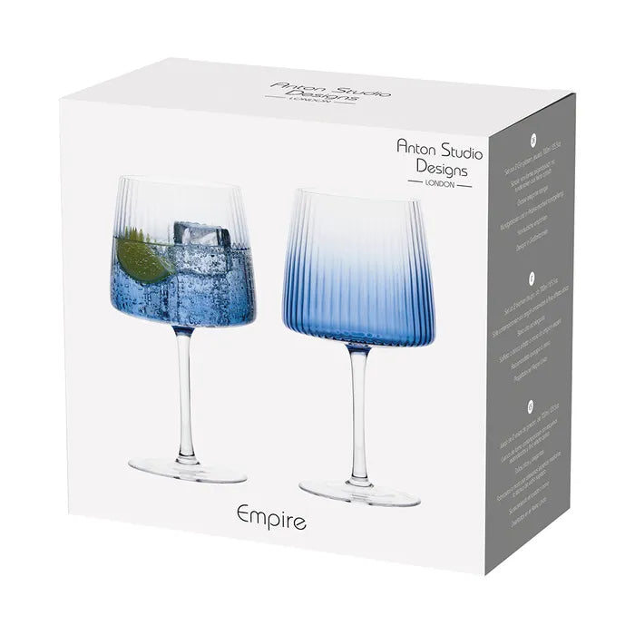 Empire Gin Glasses (Set of Two) - Blue