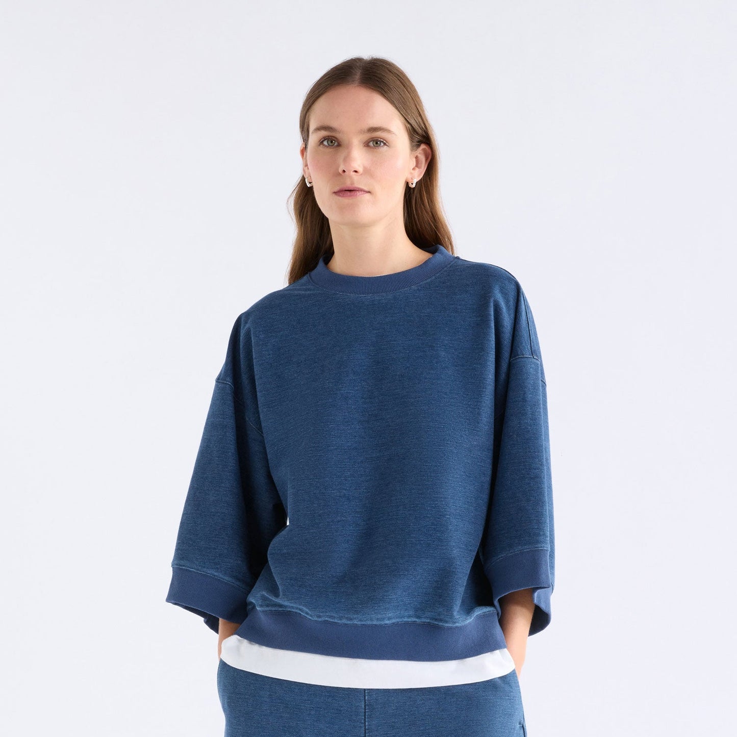 Enfeld Tee - Mid Blue Wash