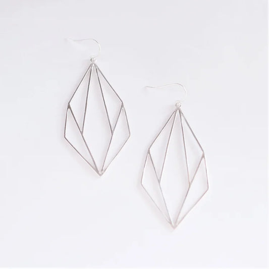 Geometric Leaf Earrings