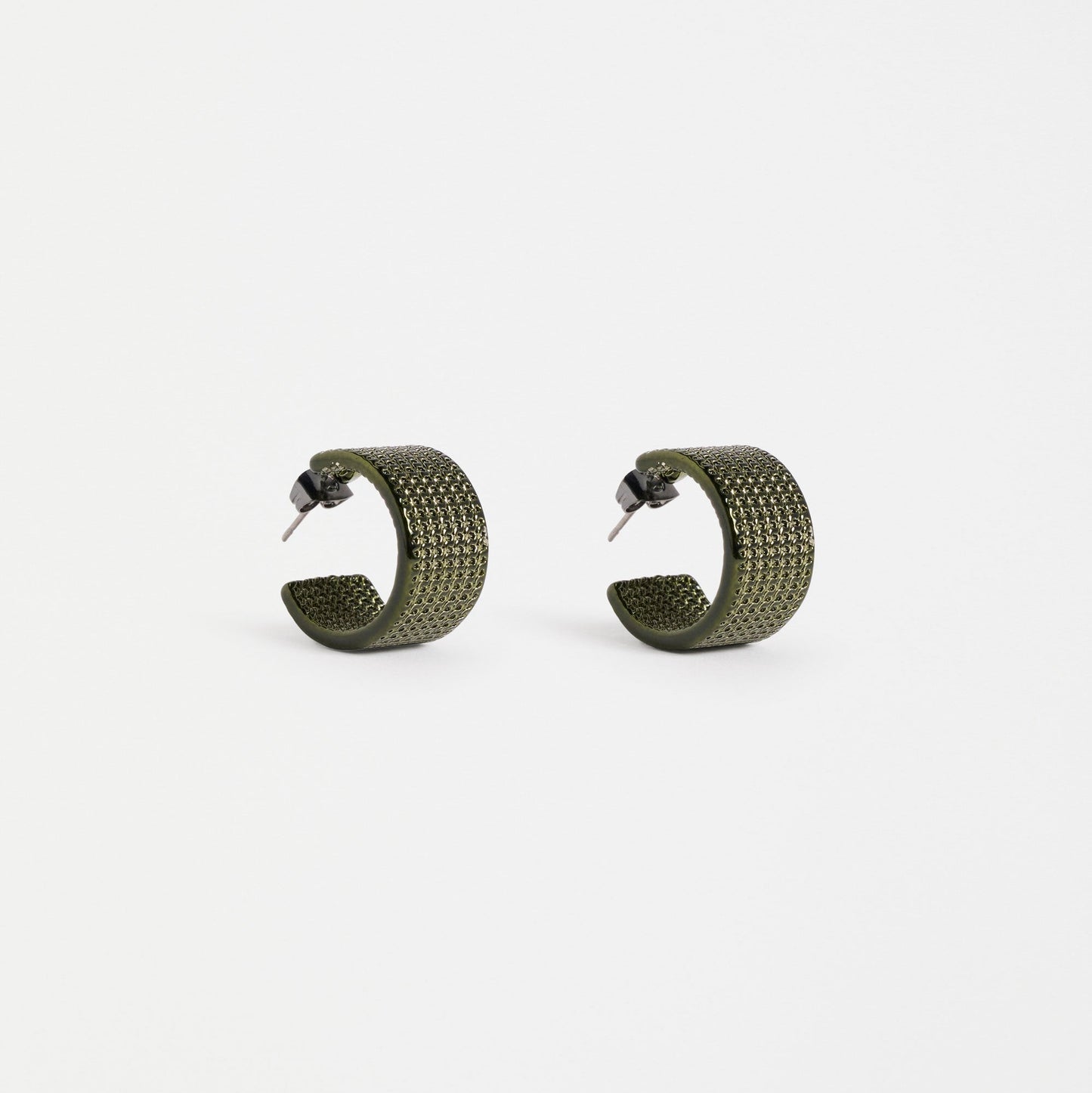 Glynn Small Hoop Earring - Shiraz or Dark Olive