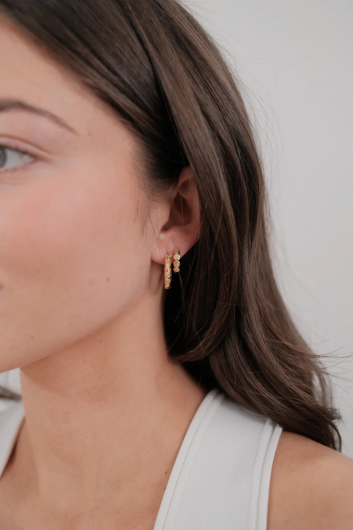 Josie Hoop Earring - Gold & Silver
