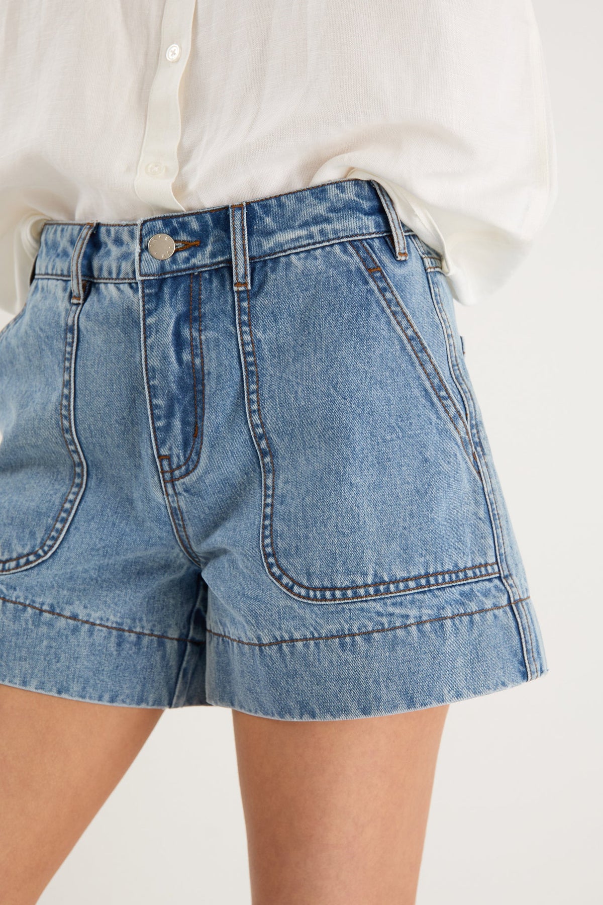 Kindly Denim Short - Mid Blue