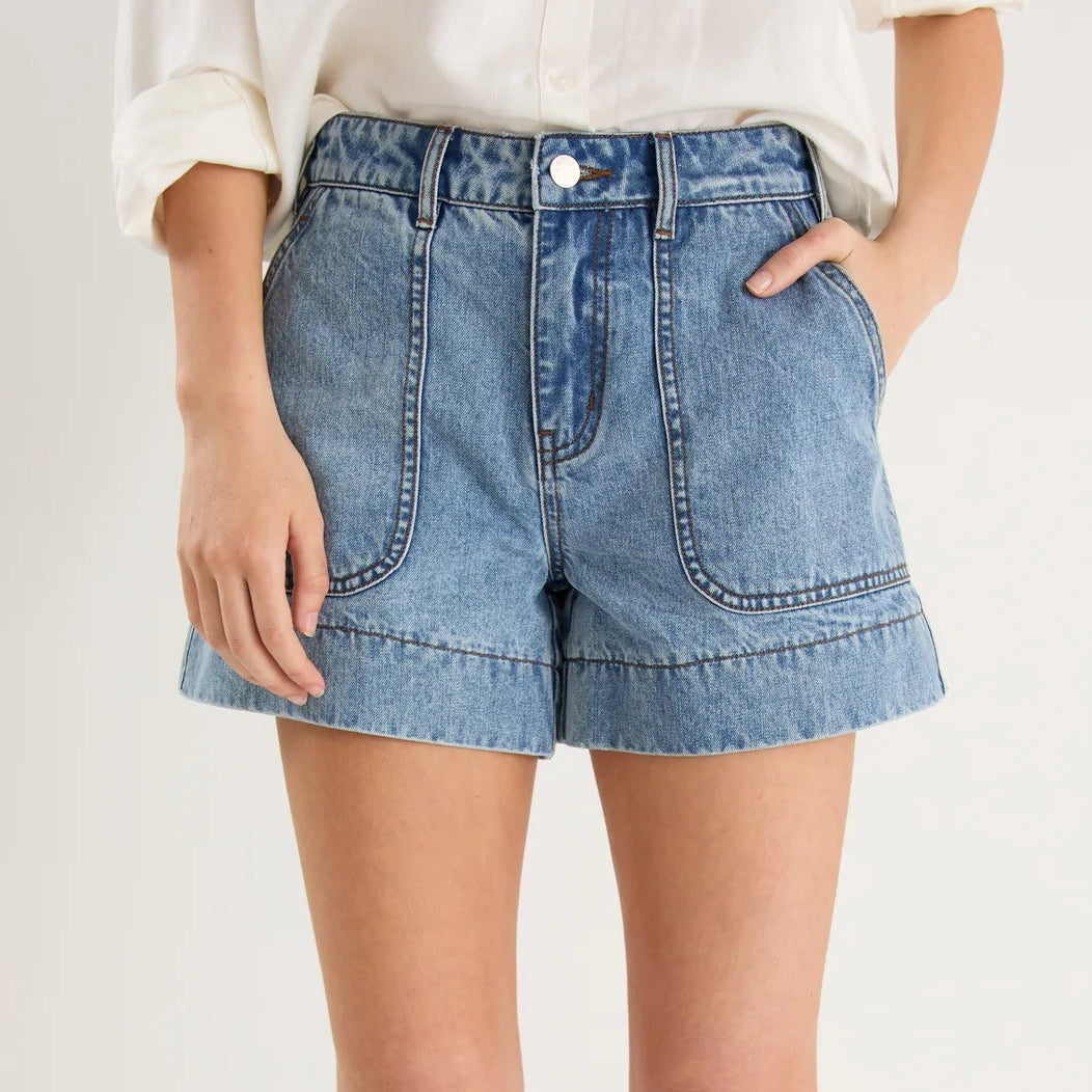 Kindly Denim Short - Mid Blue