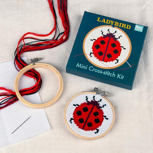 Mini Cross-Stitch Kit - Ladybird