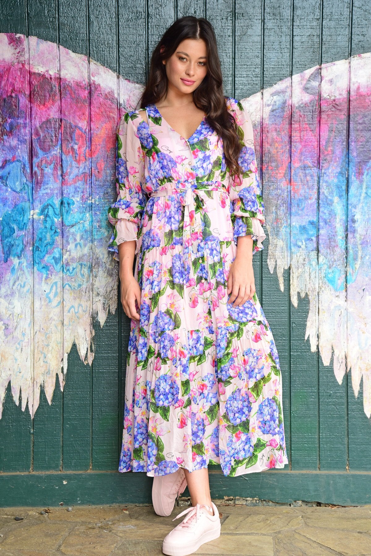 Long For You Dress - Pink & Blue