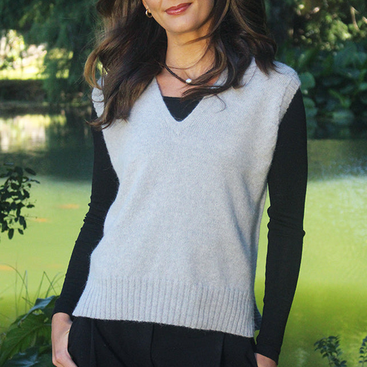Alpaca Vital Vest - Dove Grey