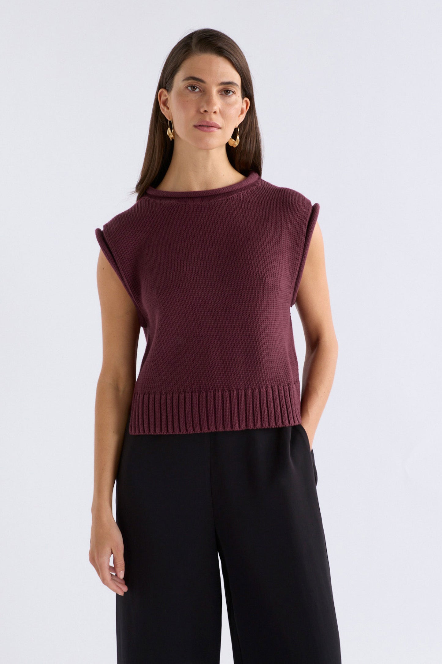 Lunel Knit Vest - Shiraz