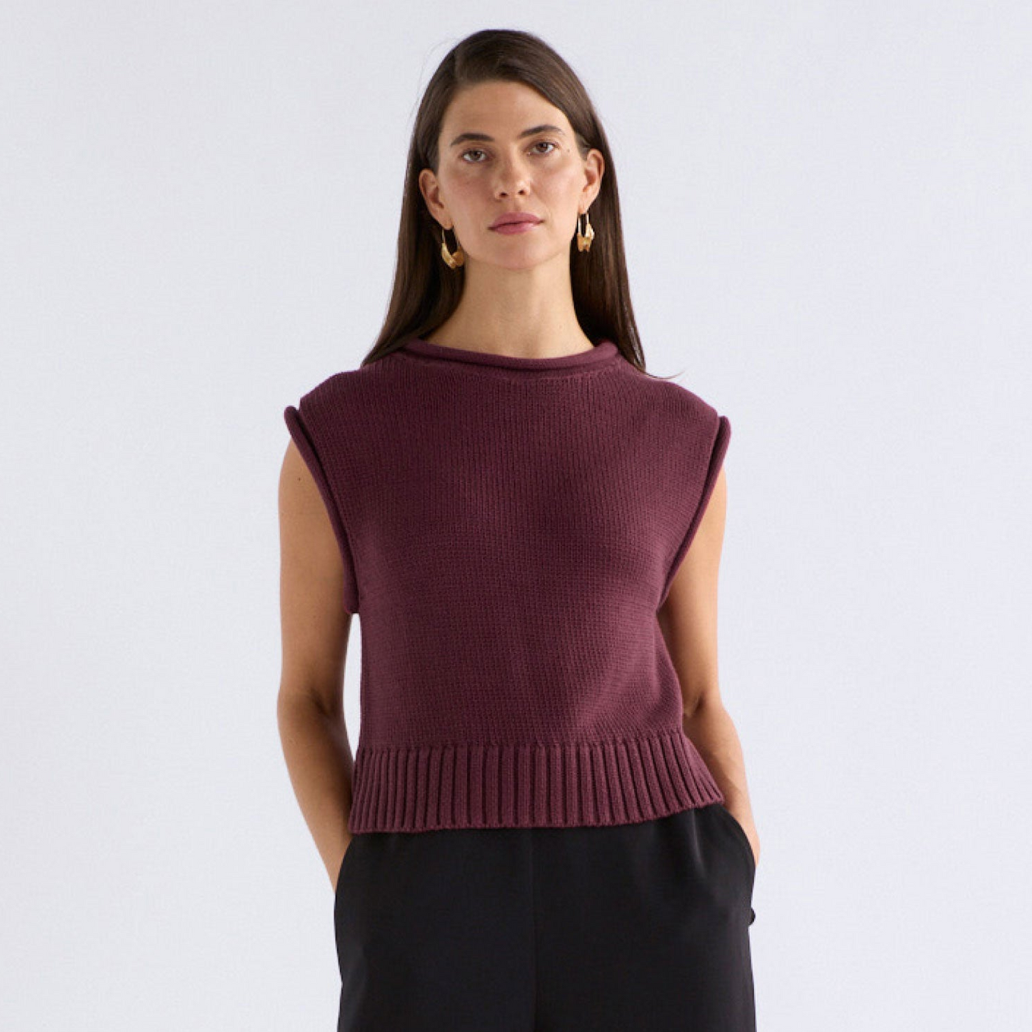 Lunel Knit Vest - Shiraz