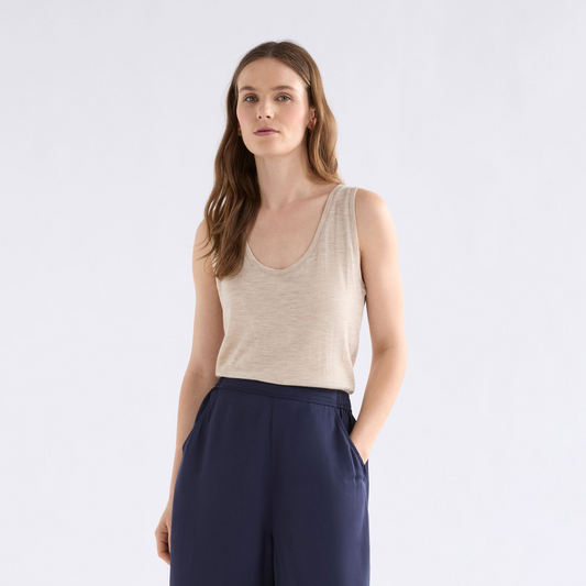 Merino Wool Tank - Flax