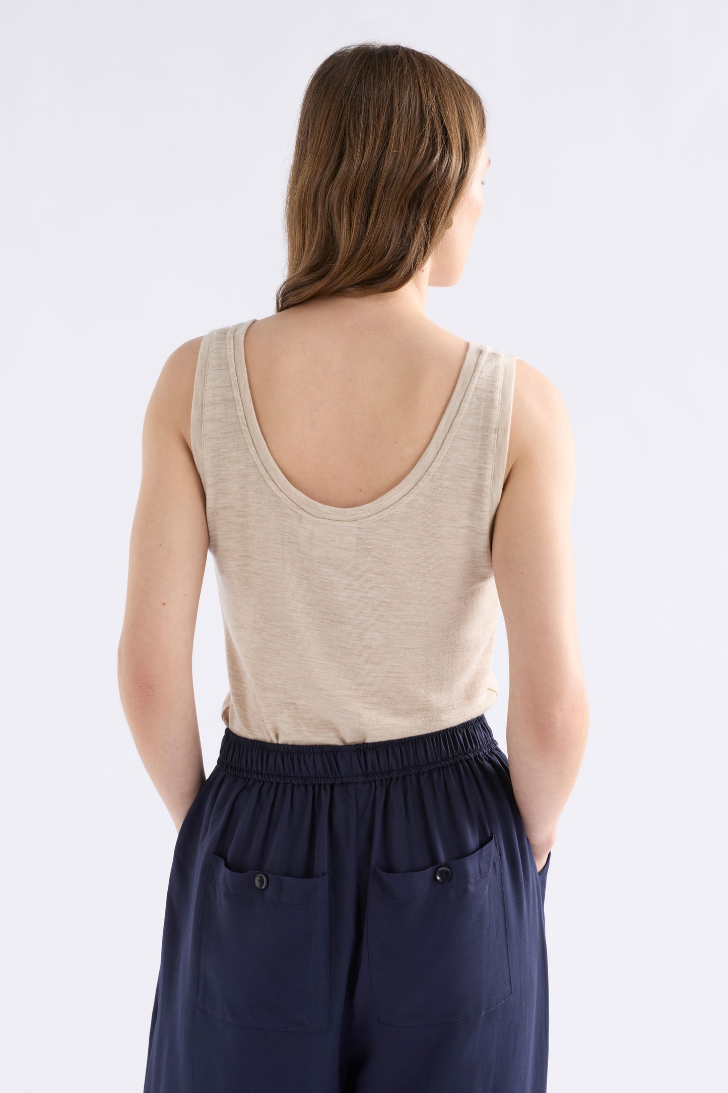 Merino Wool Tank - Flax