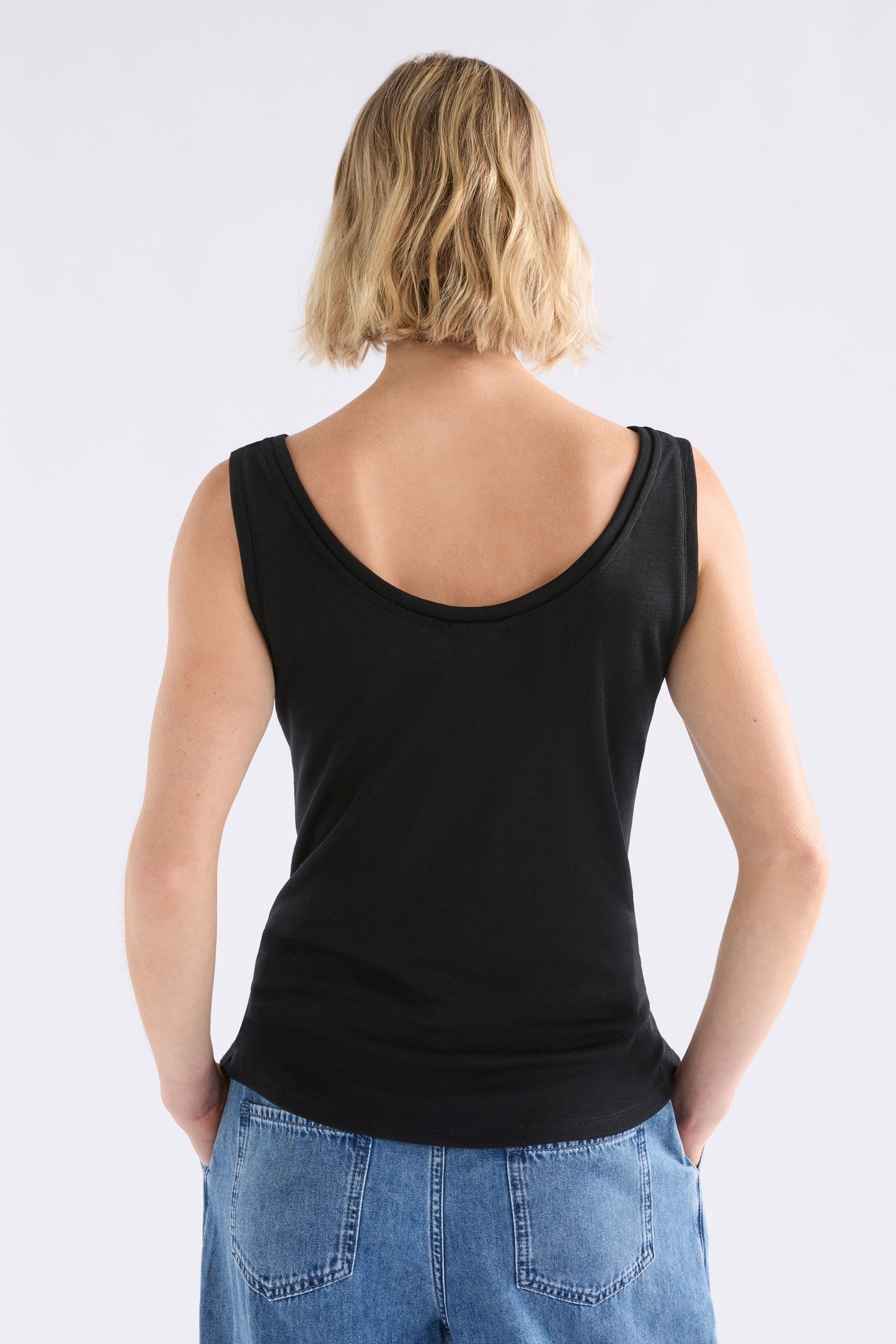 Merino Wool Tank - Black