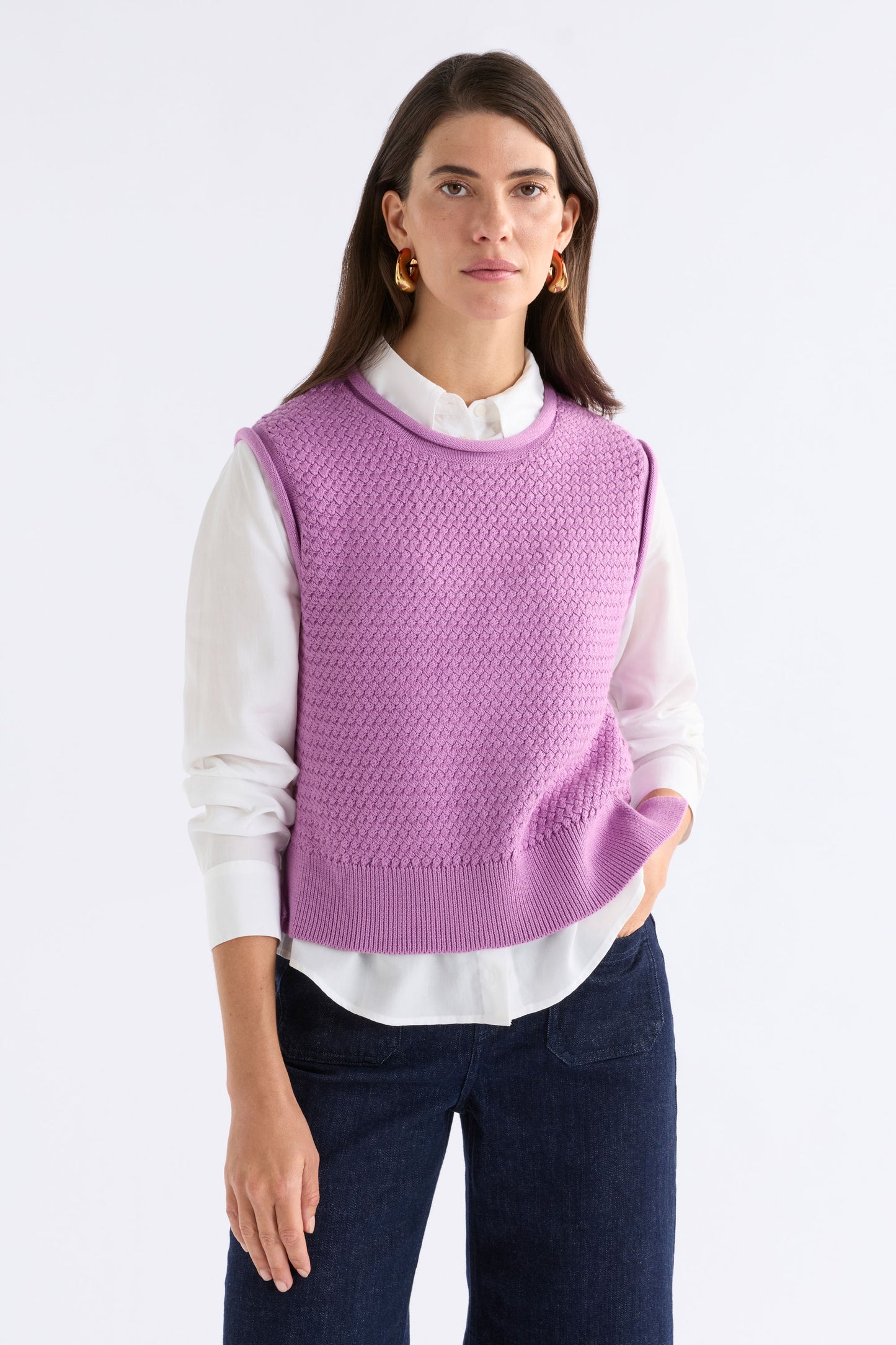 Naya Knit Vest - Violet