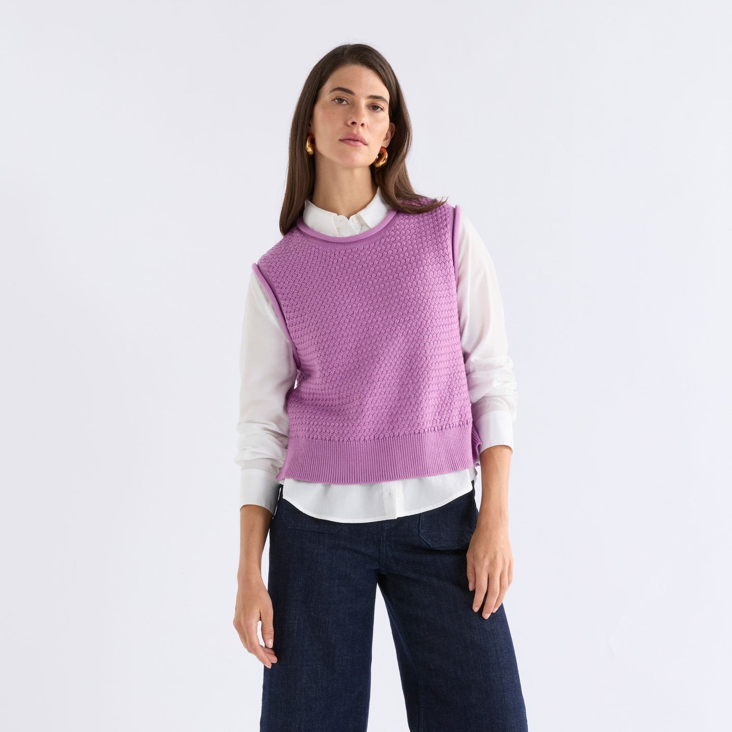 Naya Knit Vest - Violet