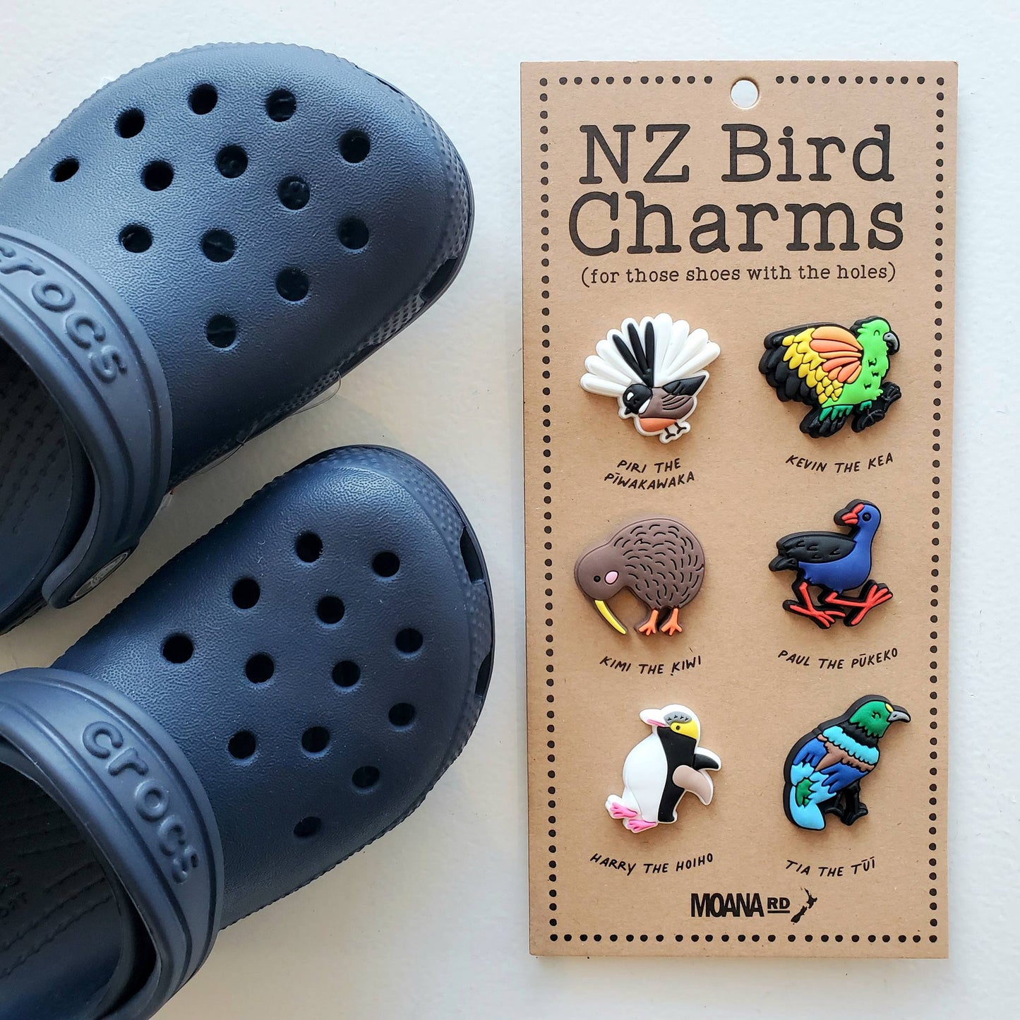 NZ Bird Charms Set(for those shoes with the holes)