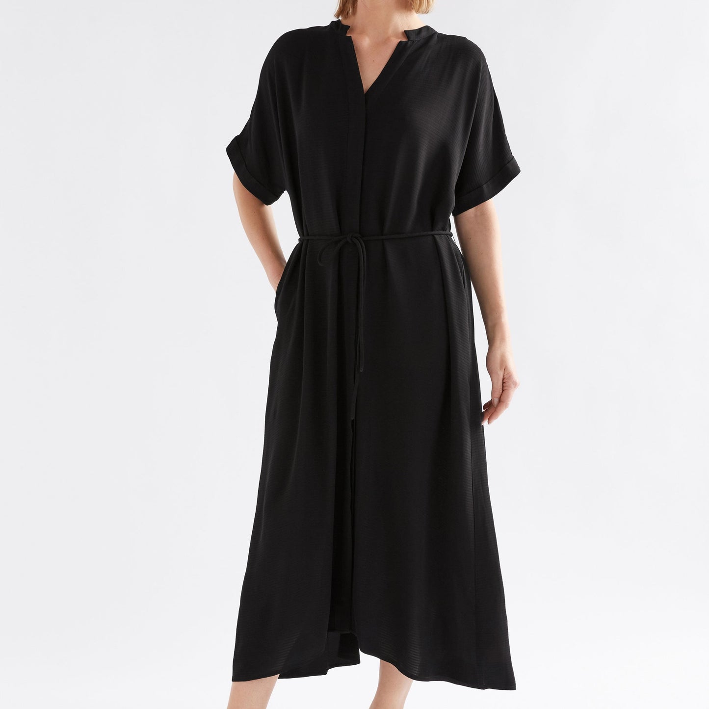 Omia Shirt Dress - Black
