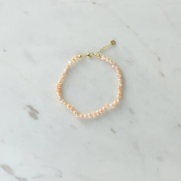 Peachy In Pearls Bracelet