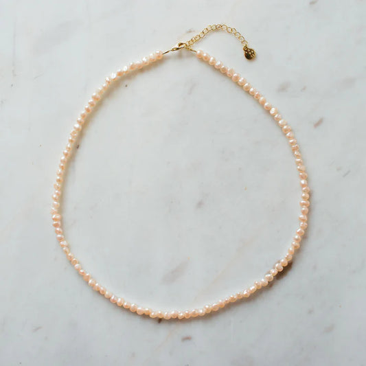 Peachy In Pearls Necklace