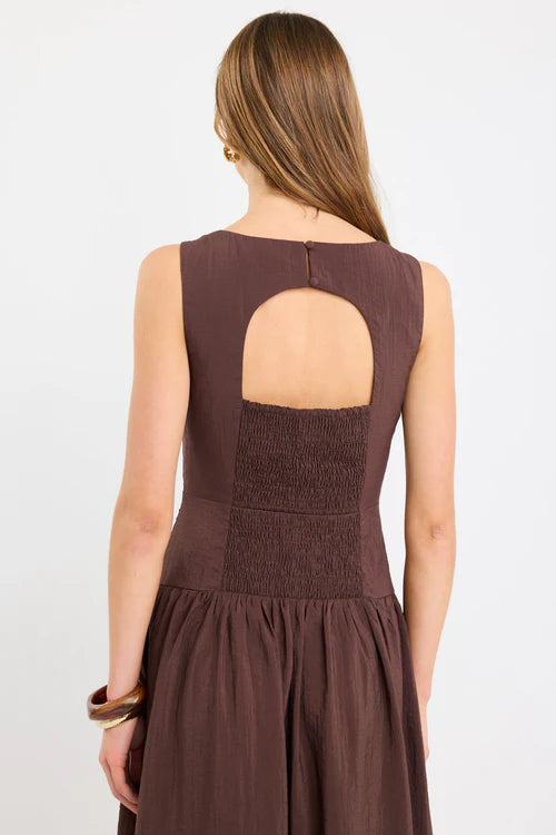 Results Sleeveless Maxi Dress - Chocolate