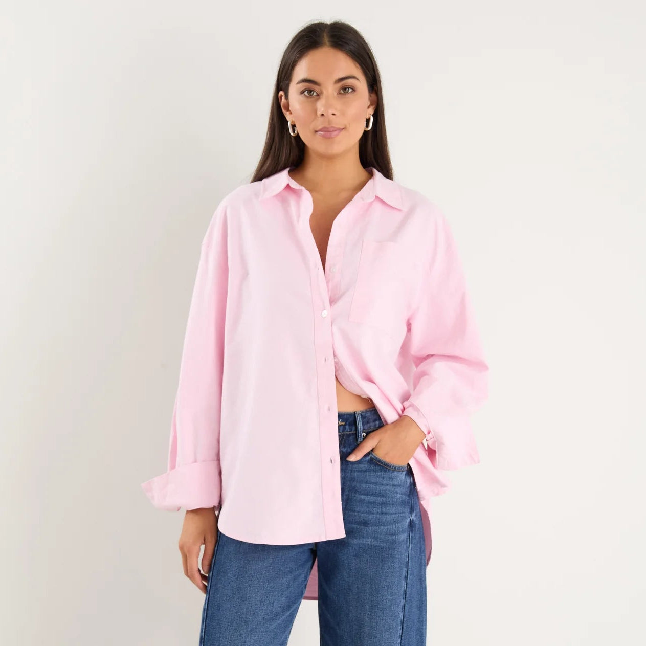 Oxford Oversized Shirt - Pink