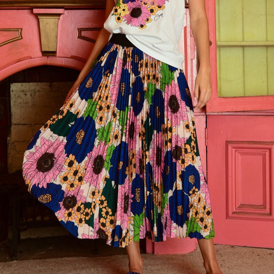The Pleat Is On Skirt - Floral
