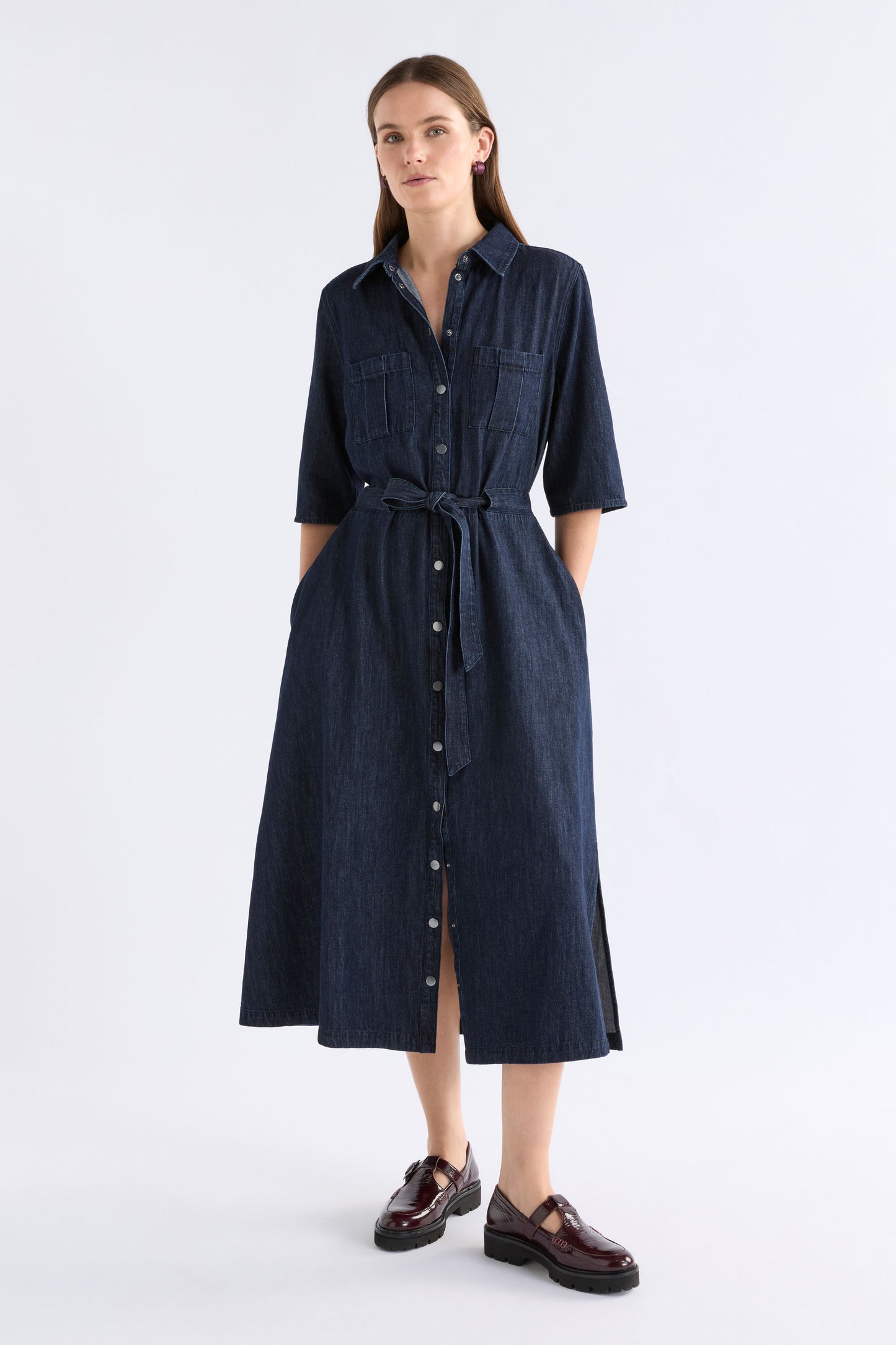 Valor Shirt Dress - Mid Blue Denim