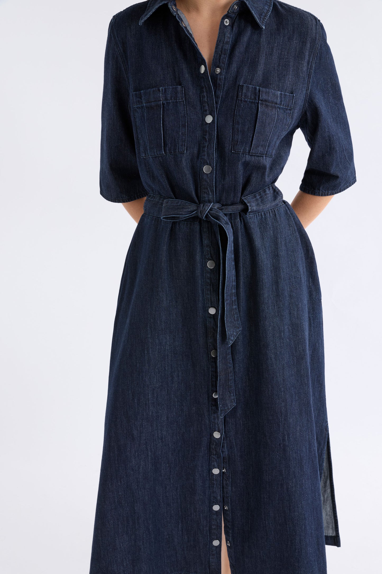 Valor Shirt Dress - Mid Blue Denim