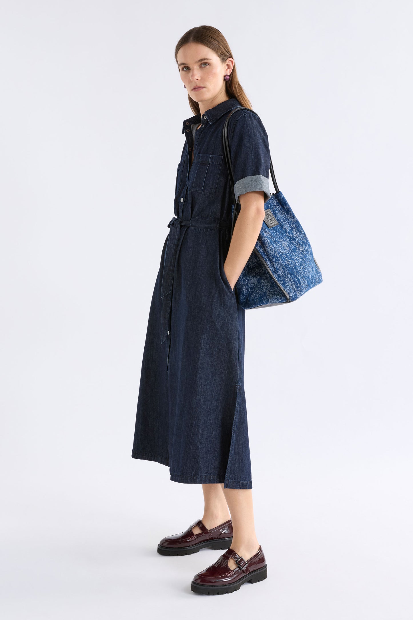 Valor Shirt Dress - Mid Blue Denim