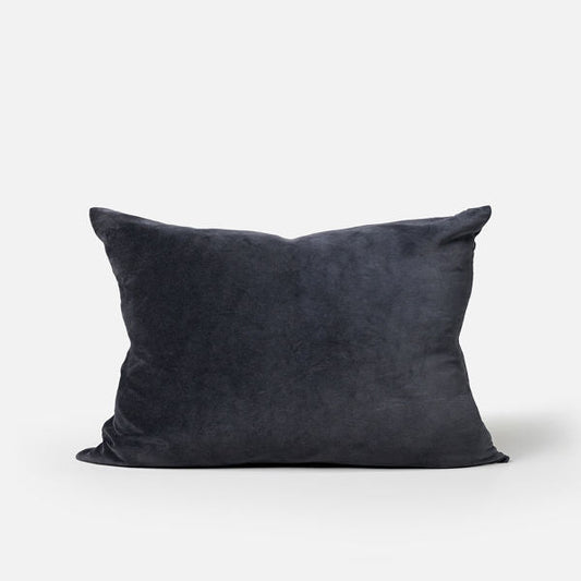 Velvet Cushion Cover - Blue/Black