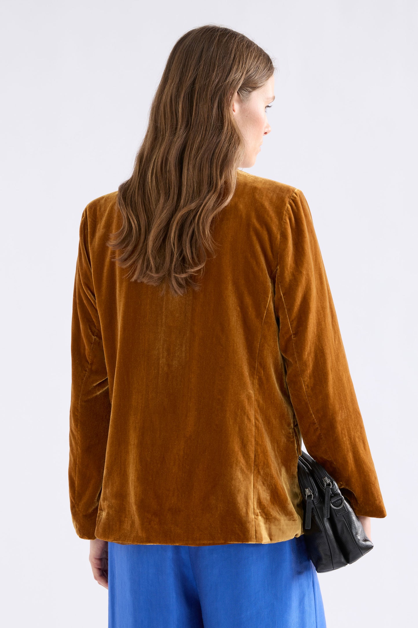 Velvet Soft Jacket Blazer - Golden