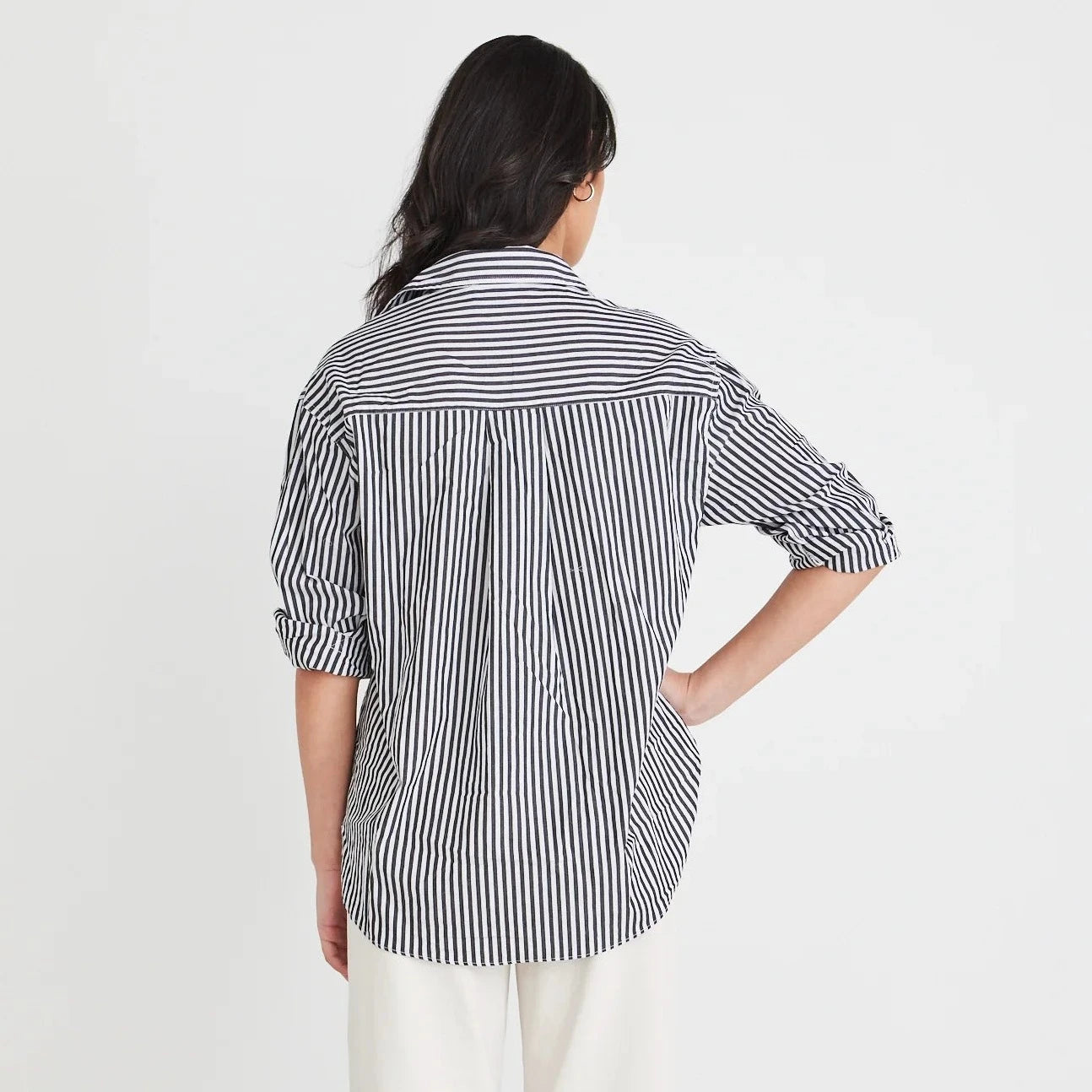 You Got This Black Stripe Oversized Shirt