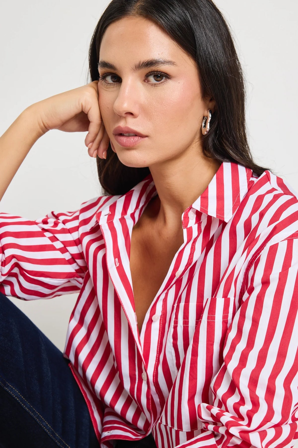 Ruby Flo You Got This Oversized Shirt - Red Stripe – Ruby Six
