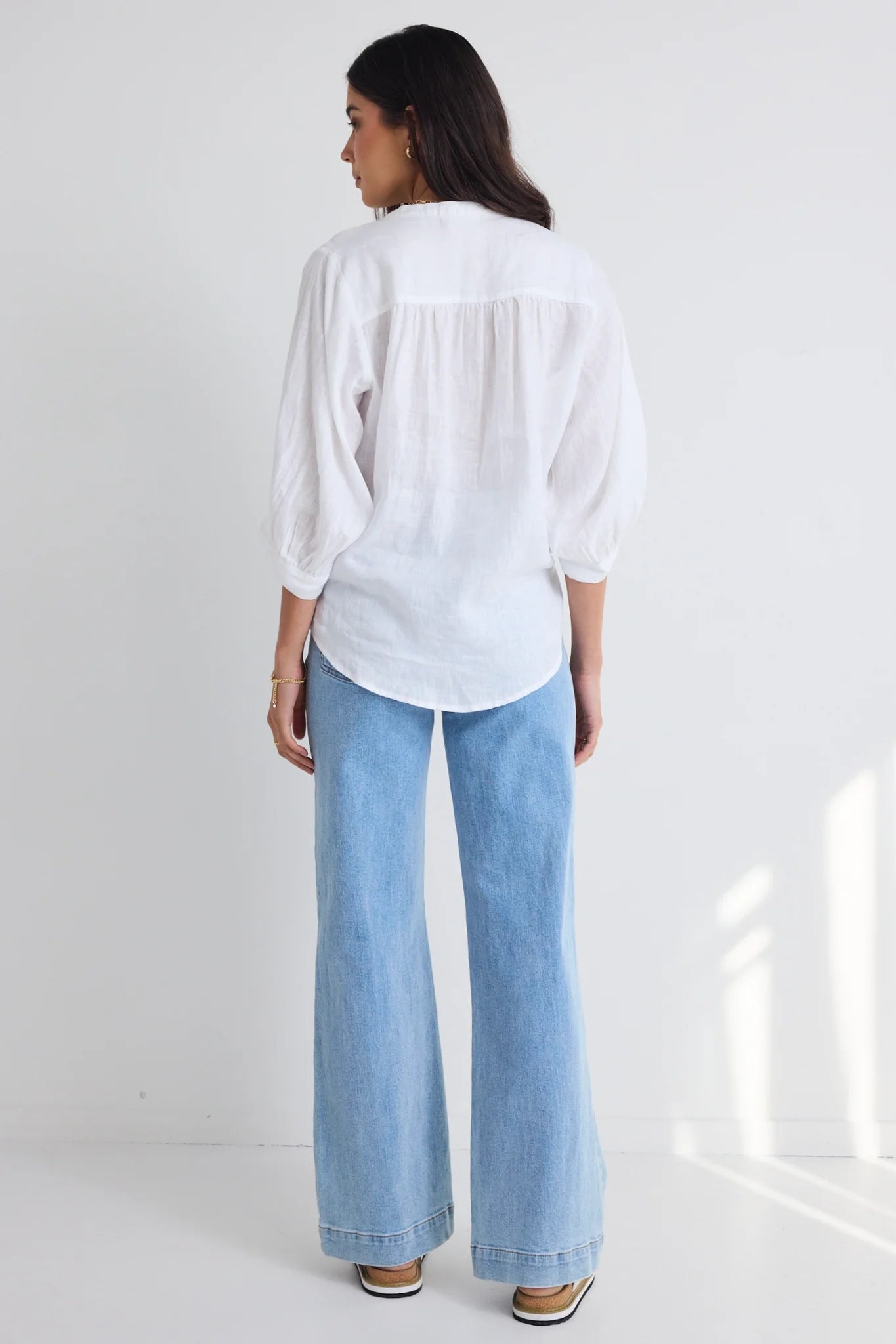 Zoey Wide Leg Pocket Jean - Light Blue