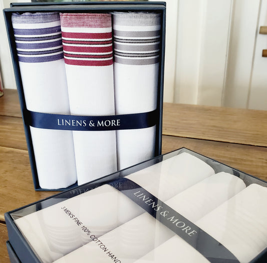 Mens Handkerchief  Box Set of 3 +  Designs