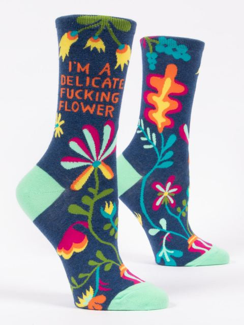 I'm a Delicate F**n Flower - Crew Socks
