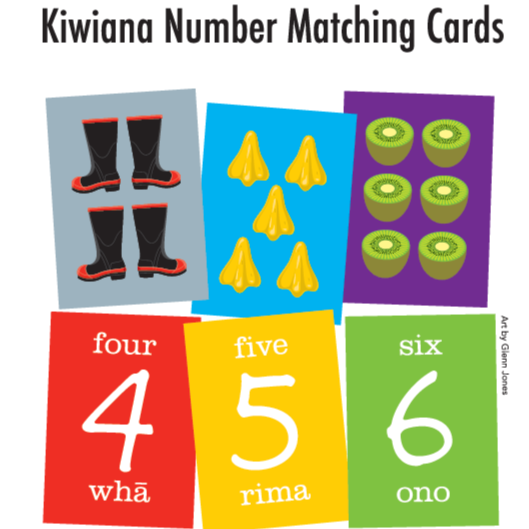 Kiwiana Number Matching Cards