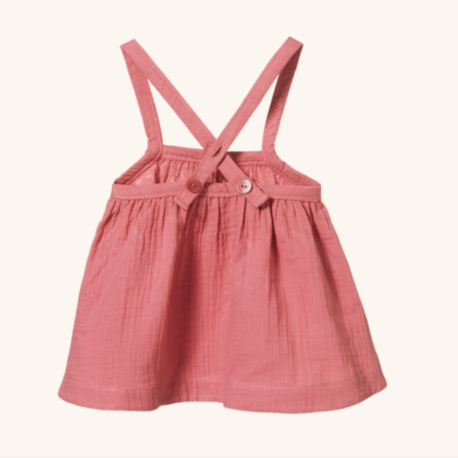 May Pinafore - Raspberry Crinkle