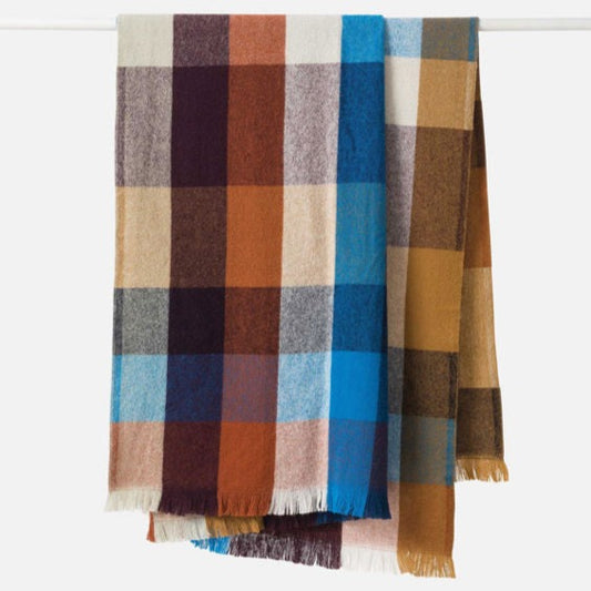 Cabin Wool Blanket 150 X 180 - Mulberry/Multi