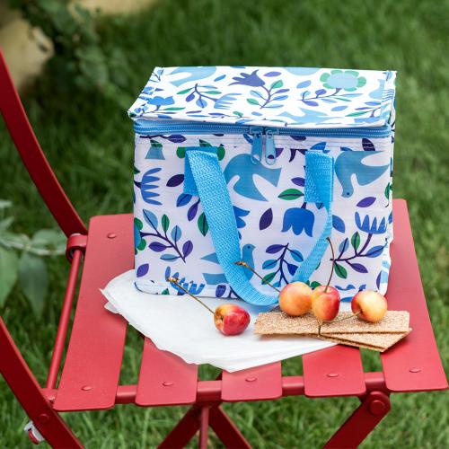 Insulated Lunch Bag - Folk Doves