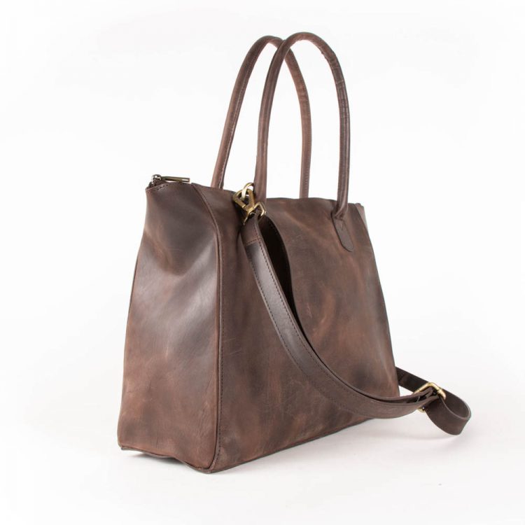 Hunter Leather Handbag - Dark Brown