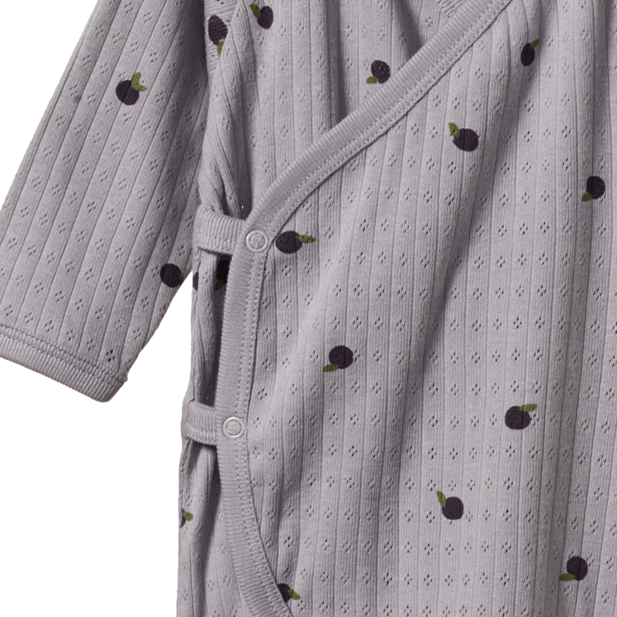 Cotton Kimono Stretch & Grow - Pointelle Petite Plum