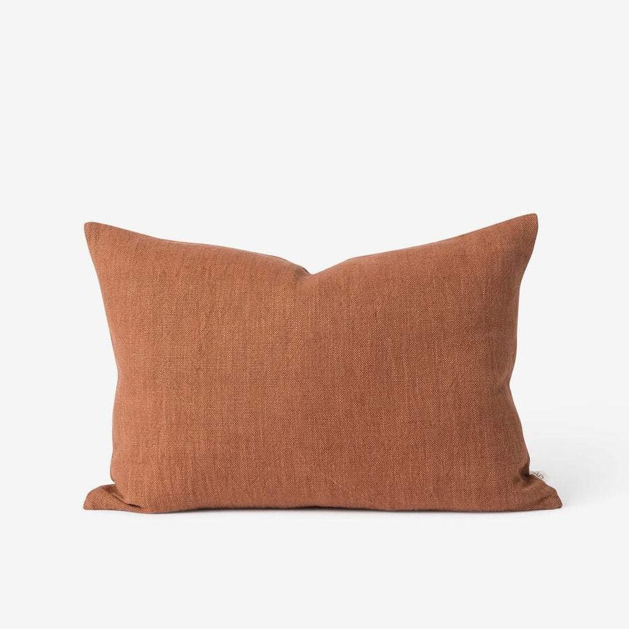 Linen Cotton Cushion Cover - Brick
