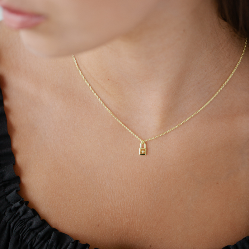 Little Lock Necklace - Gold & Silver