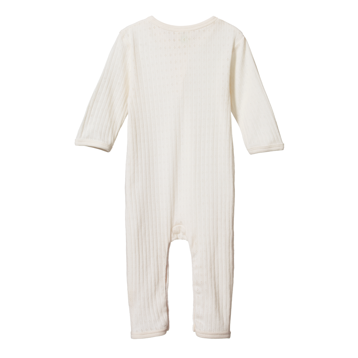 Henley Pyjama Suit - Natural Pointelle
